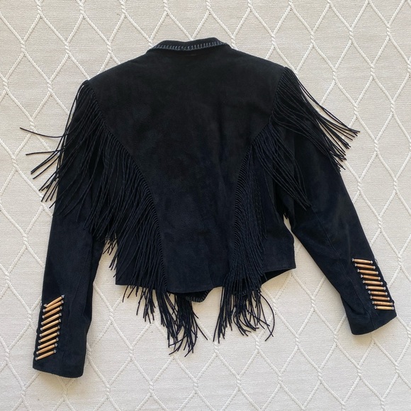 CRIPPLE CREEK WOMENS TRADITIONAL FRINGE LEATHER JACKET size S - Picture 10 of 14